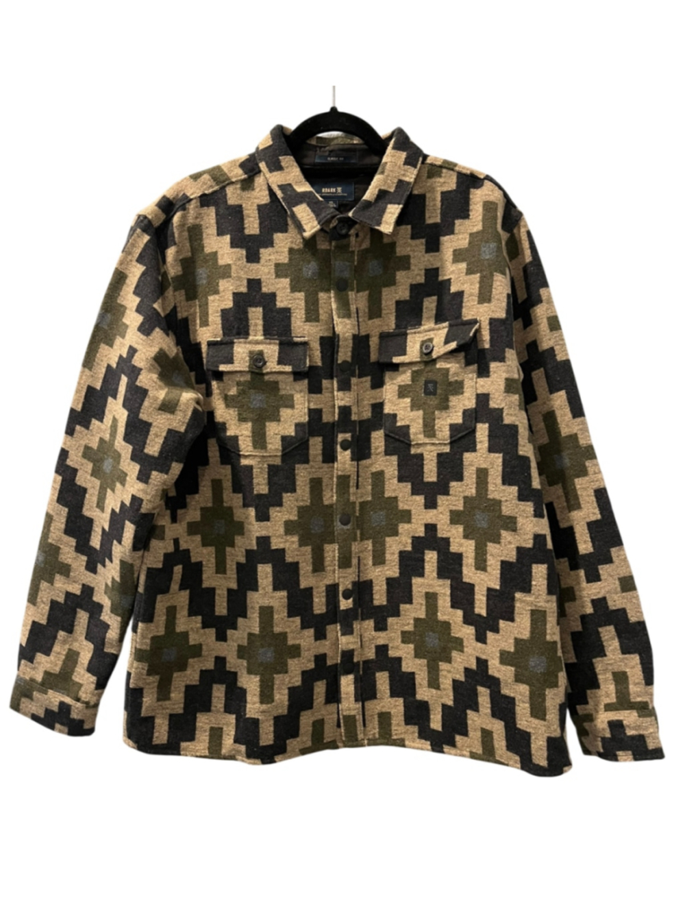 Roark Nordsman Hillside Jacquard Flannel Heavyweight Shirt Jacket Wool Bend XL